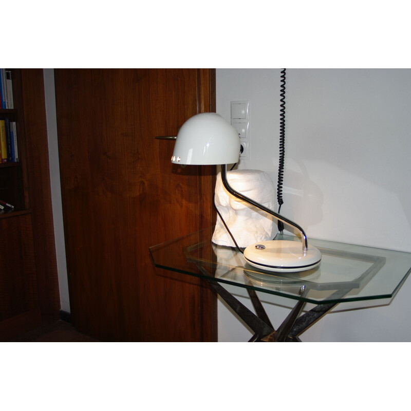 Elmo vintage white lamp by Jo Colombo, 1970