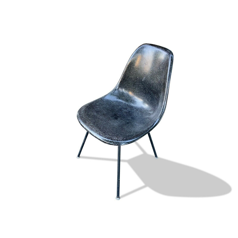 Chaise vintage "Dsx" en fibre de verre par Charles & Ray Eames pour Herman Miller