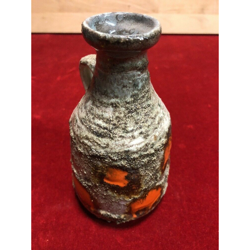 Vintage Scheurich Vase aus Lava, Deutschland 1950-1960