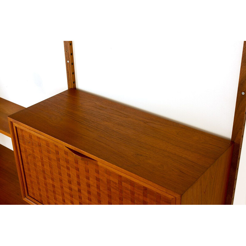 Vintage Danish teak wall unit by Poul Cadovius for Cado, 1960s