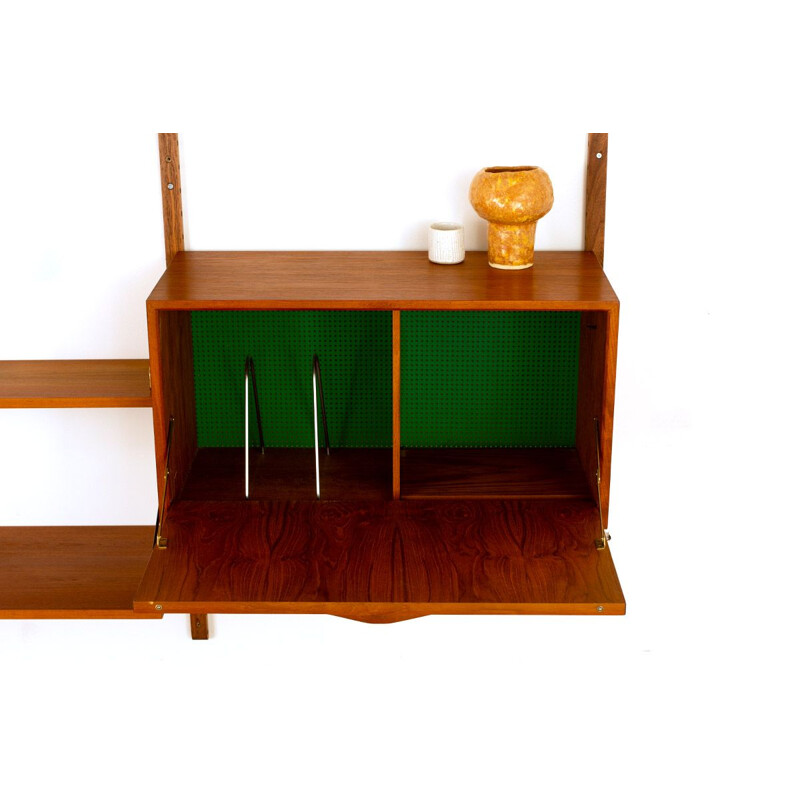 Vintage Danish teak wall unit by Poul Cadovius for Cado, 1960s