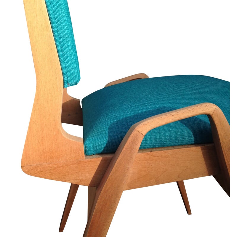 6 chaises vintage en chêne - années 50