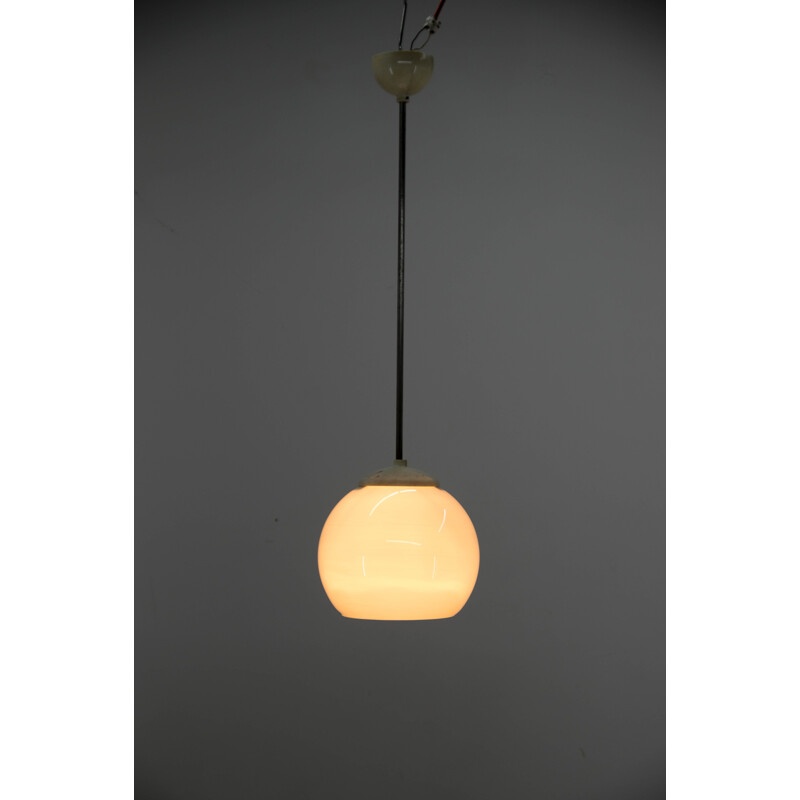 Mid-century glass pendant lamp, 1960s