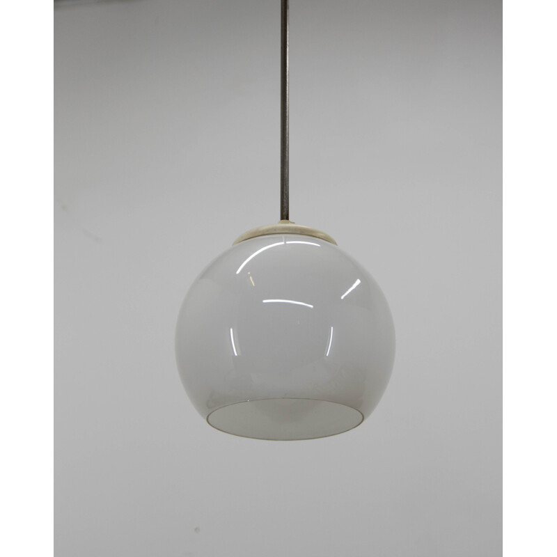 Mid-century glass pendant lamp, 1960s