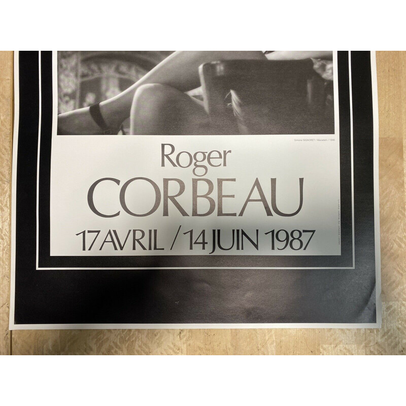 Póster vintage Roger Corbeau de Simone Signoret, 1987