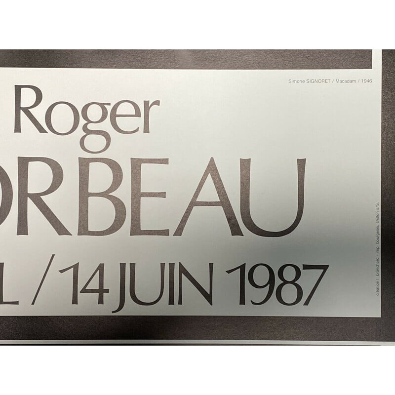 Vintage poster Roger Corbeau door Simone Signoret, 1987