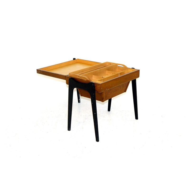 Table de chevet vintage en teck, 1950