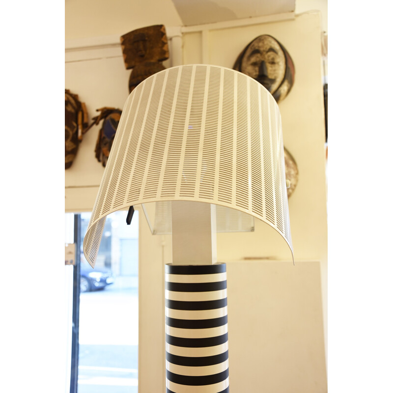 Artemide black and white floor lamp, Mario BOTTA - 1980s