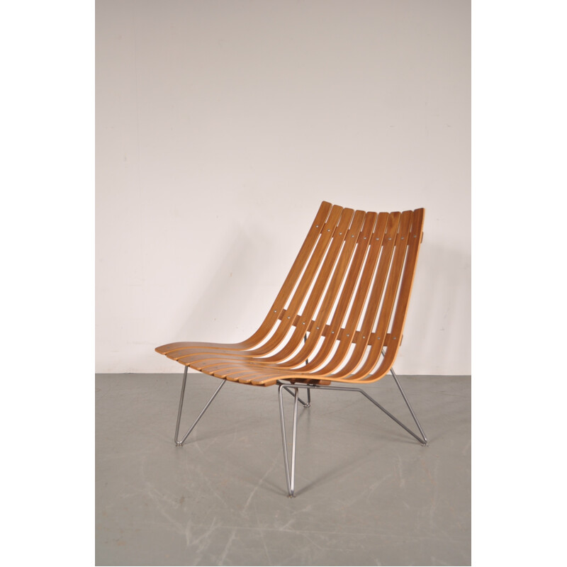 Mid century easy chair in bentwood, Hans BRATTRUD - 1950s