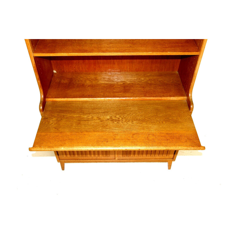 Vintage oakwood secretary, Sweden 1950