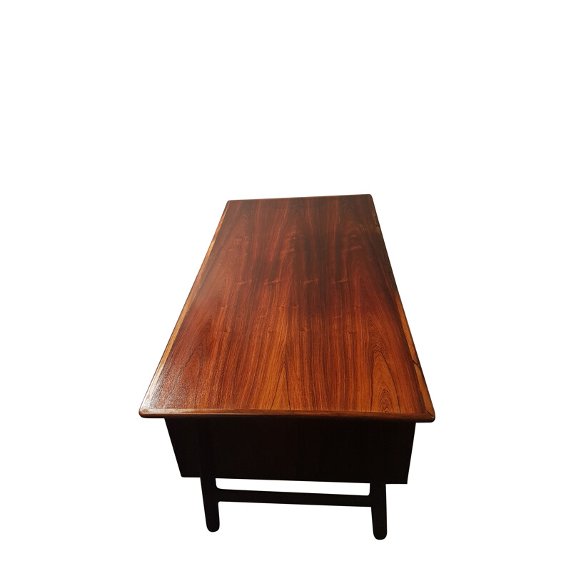 Mid-century Scandinavian free standing rosewood writing desk by Gunni Omann for Omann Jun, Denmark 1950s