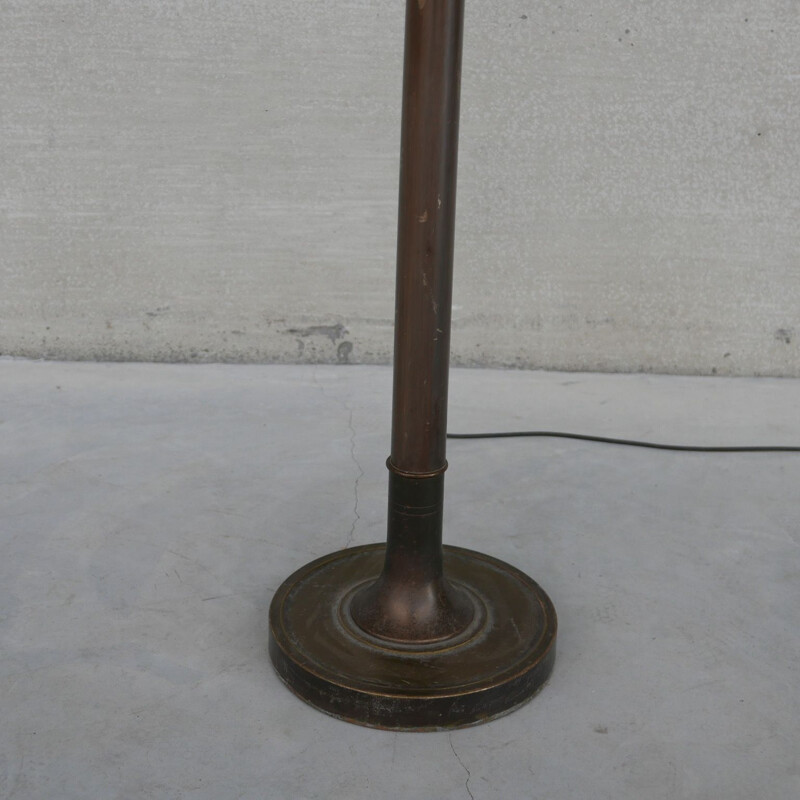 Lámpara de pie vintage de latón, Francia 1950