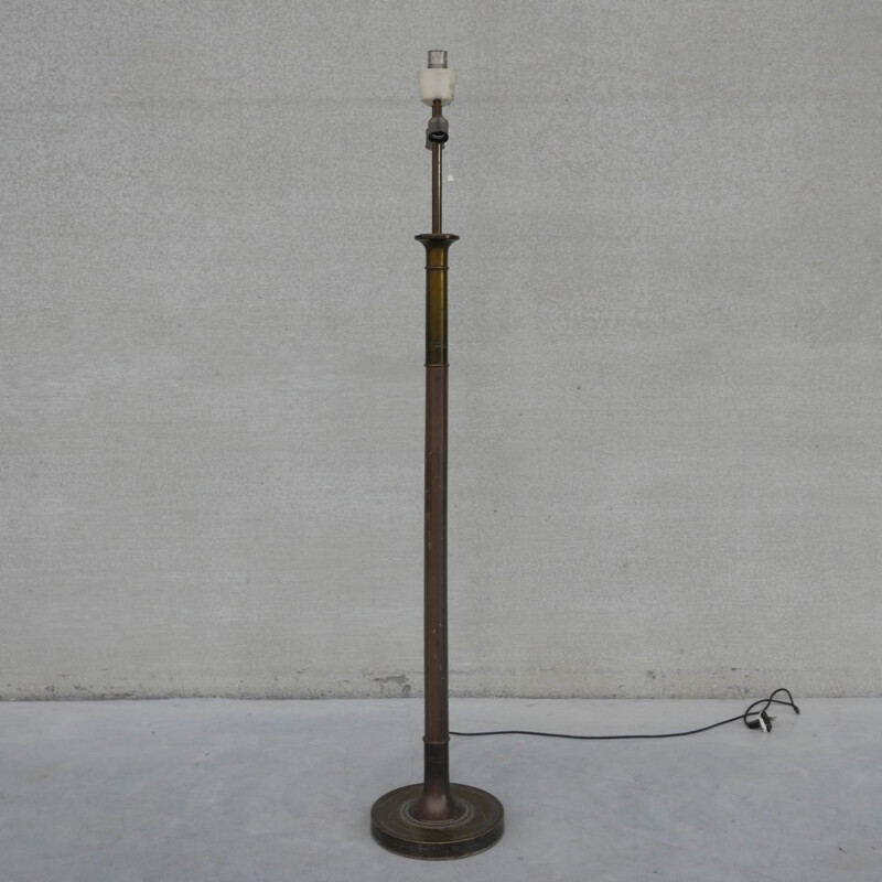 Vintage brass floor lamp, France 1950