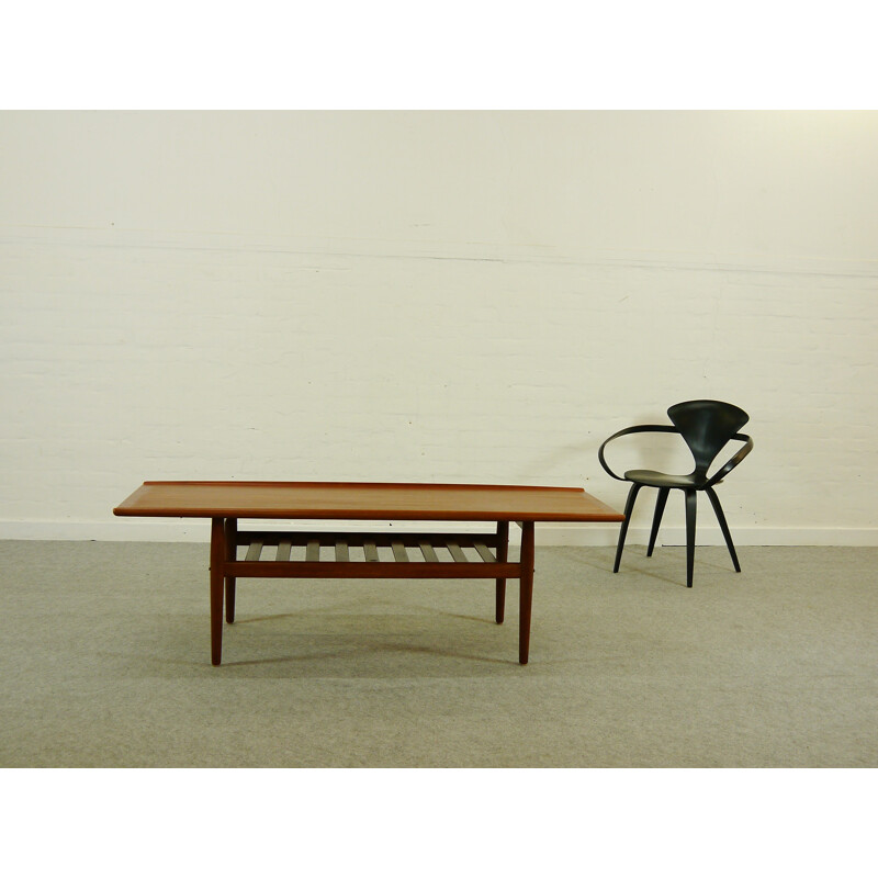 Scandinavian teak coffetable, Grete JALK - 1960s