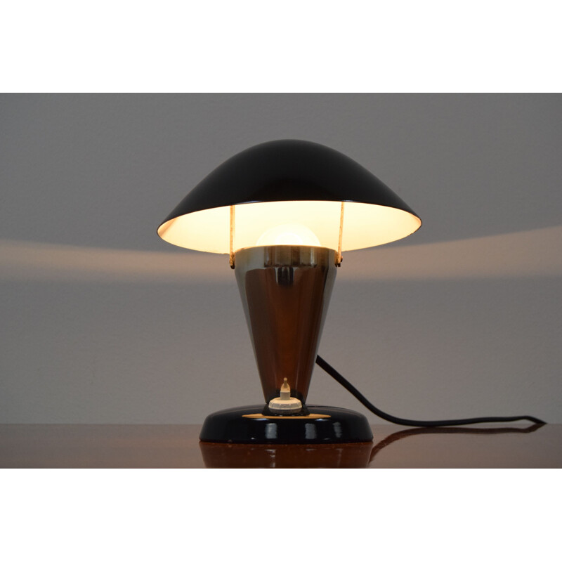 Vintage Bauhaus table lamp, Czechoslovakia 1930s
