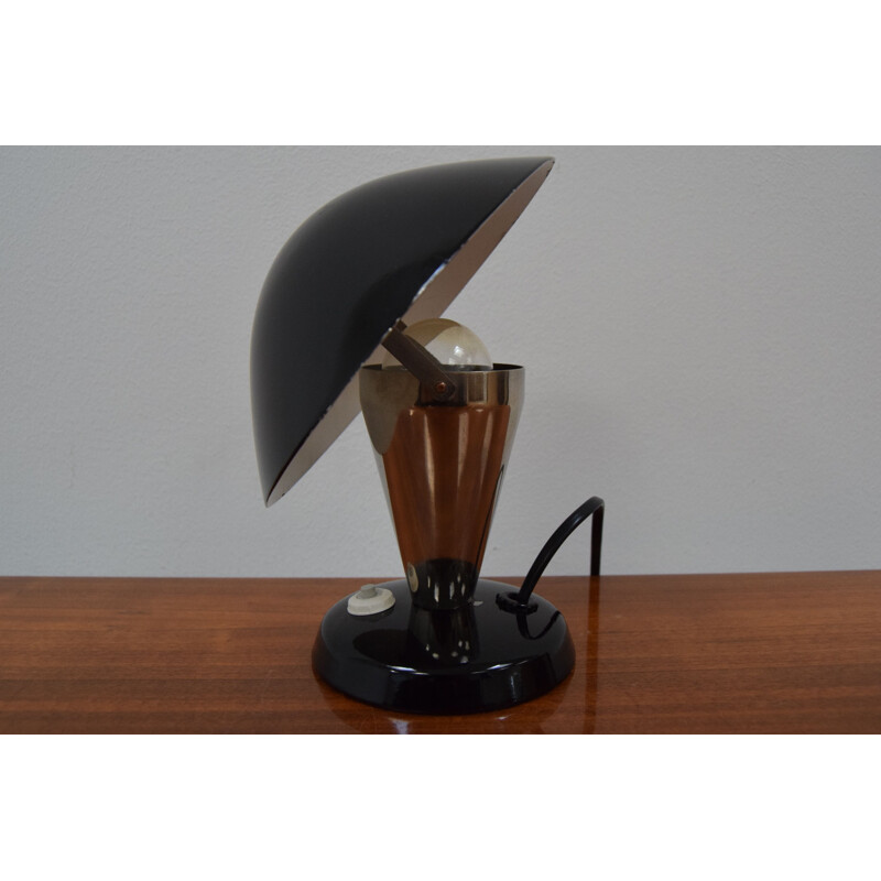 Vintage Bauhaus table lamp, Czechoslovakia 1930s