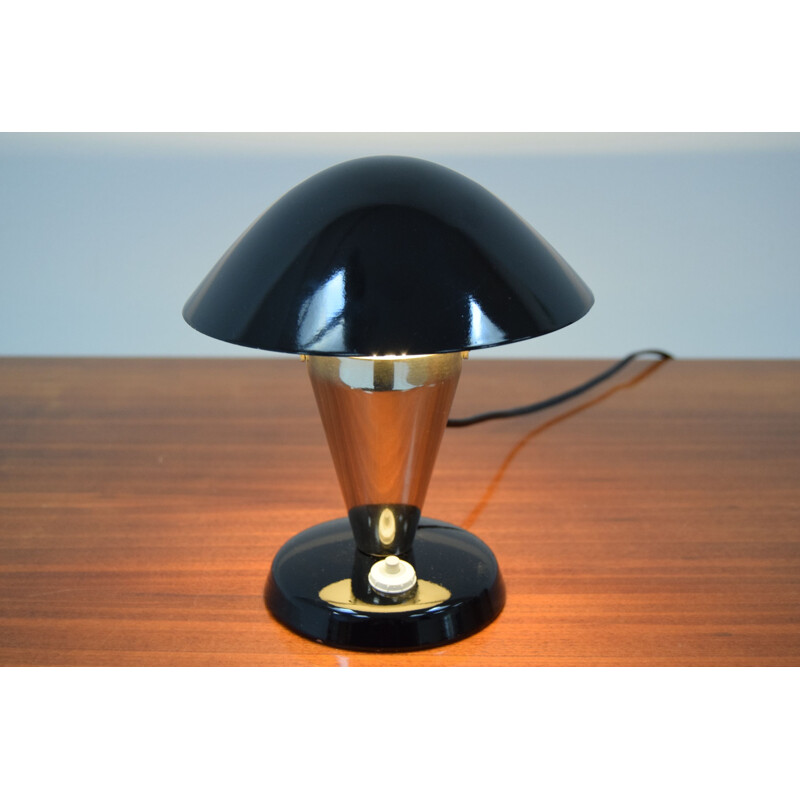 Vintage Bauhaus table lamp, Czechoslovakia 1930s