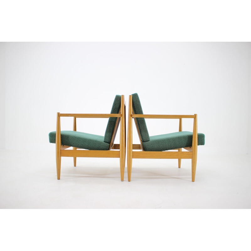 Pair of vintage wooden armchairs by Thonet, Czechoslovakia 1960