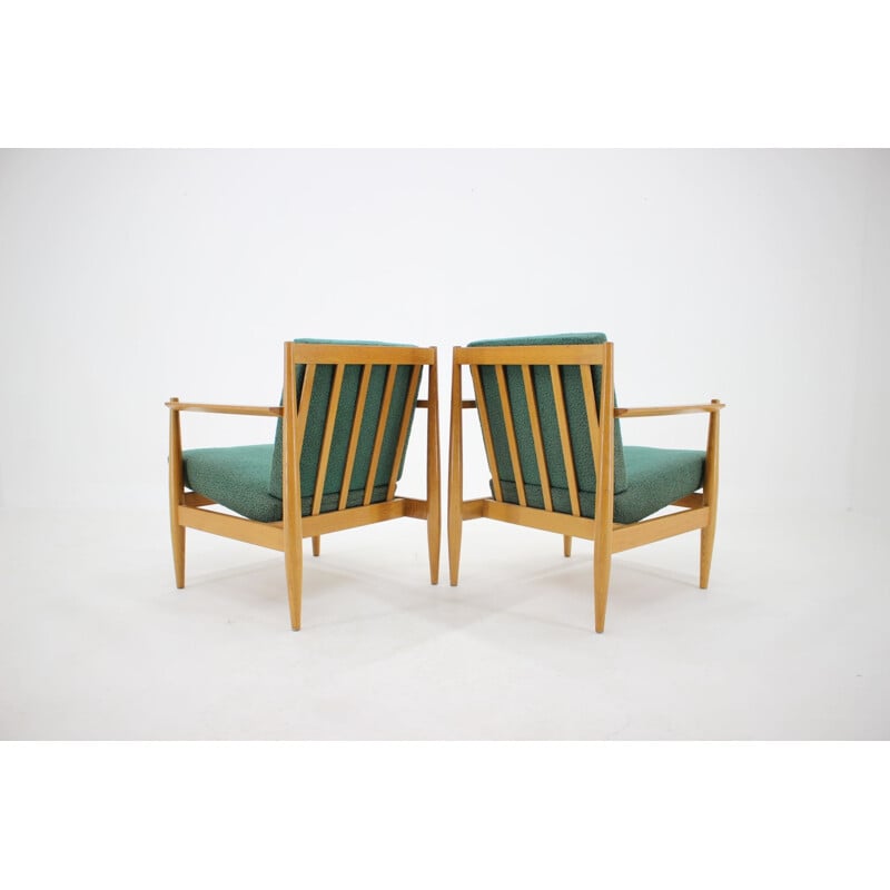 Paire de fauteuils vintage en bois par Thonet, Tchécoslovaquie 1960