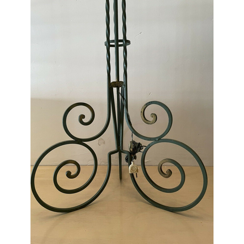 Vintage wrought iron floor lamp