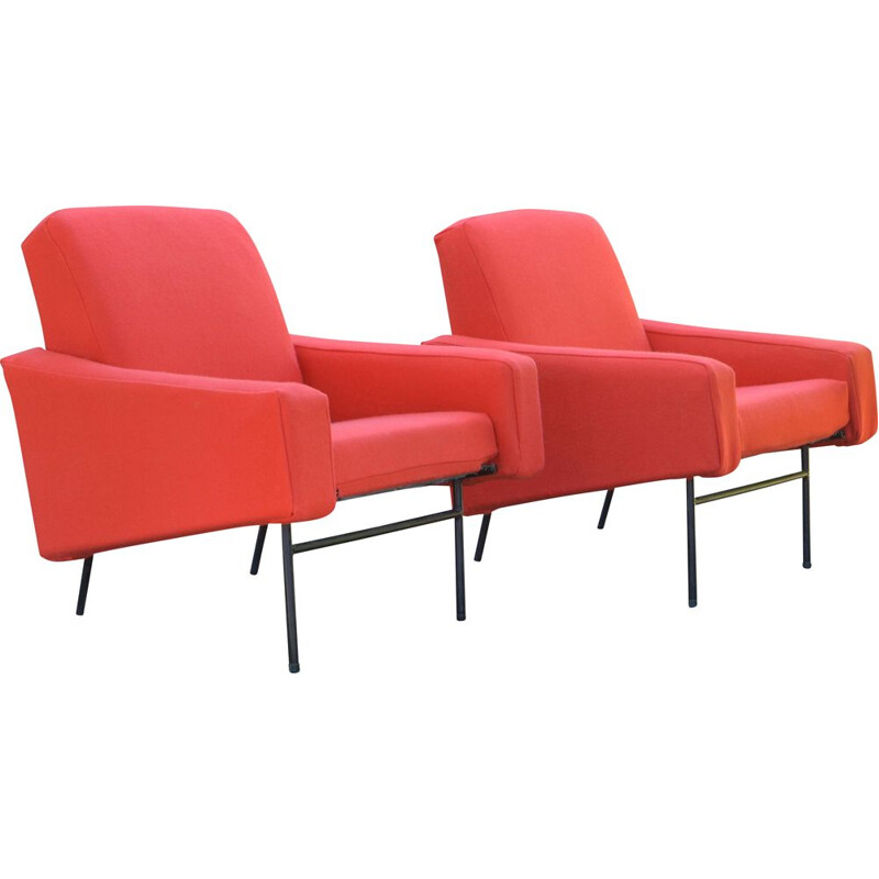Pair of vintage armchairs "G10" by Pierre Guariche for Airborne Kvadrat
