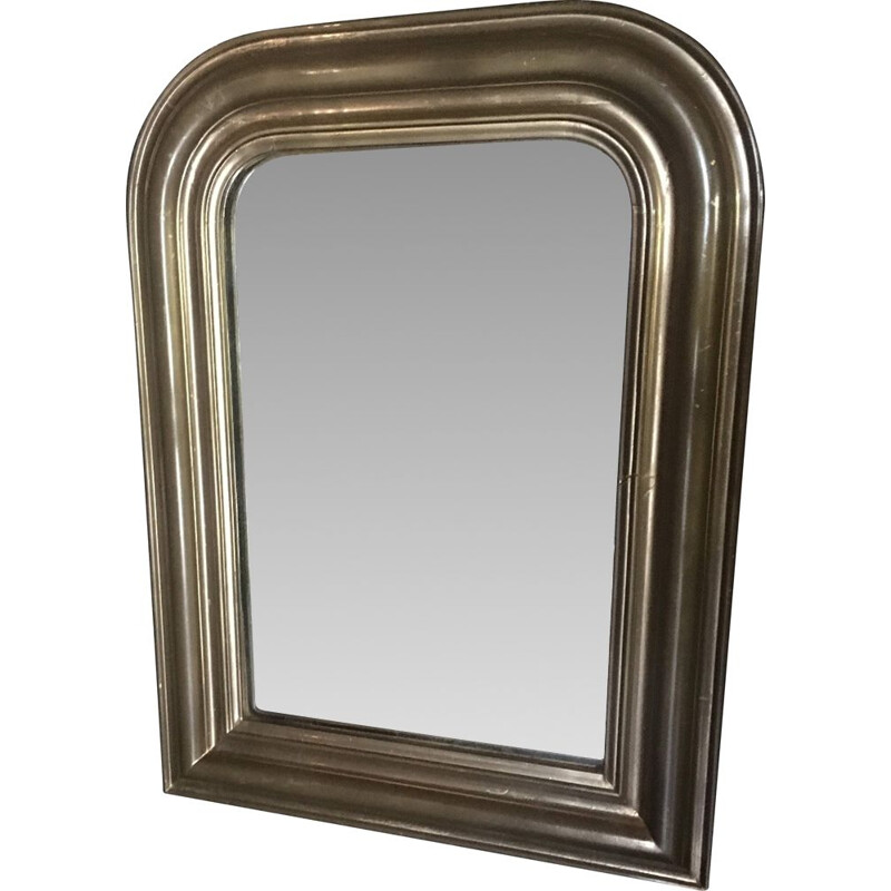 Vintage Louis Philippe wood and gilded stucco mirror