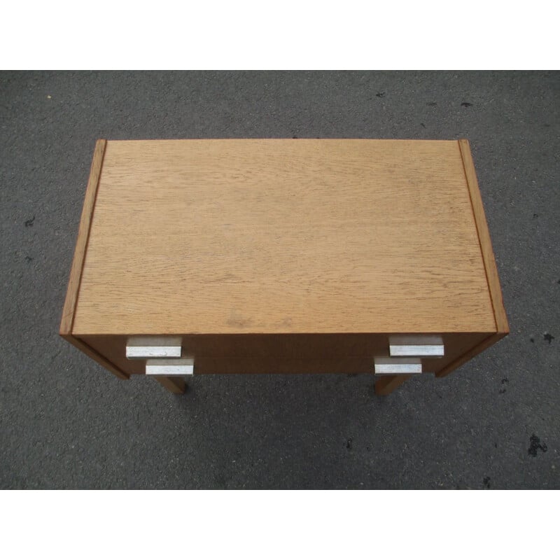 Table de chevet vintage en bois de chêne, 1970
