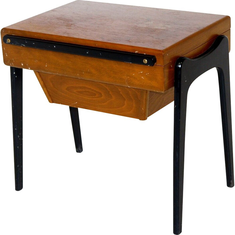 Mesa de cabeceira de teca Vintage, 1950