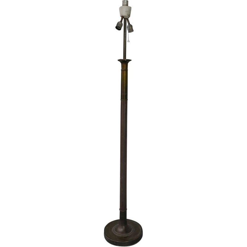 Vintage brass floor lamp, France 1950