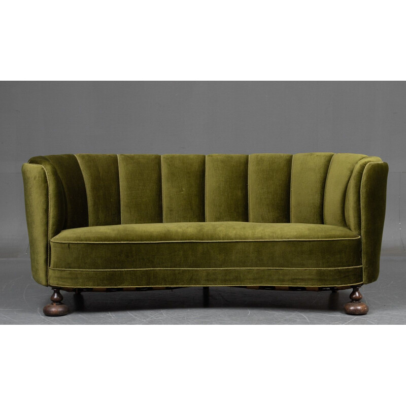 Danish vintage banana sofa, 1940s