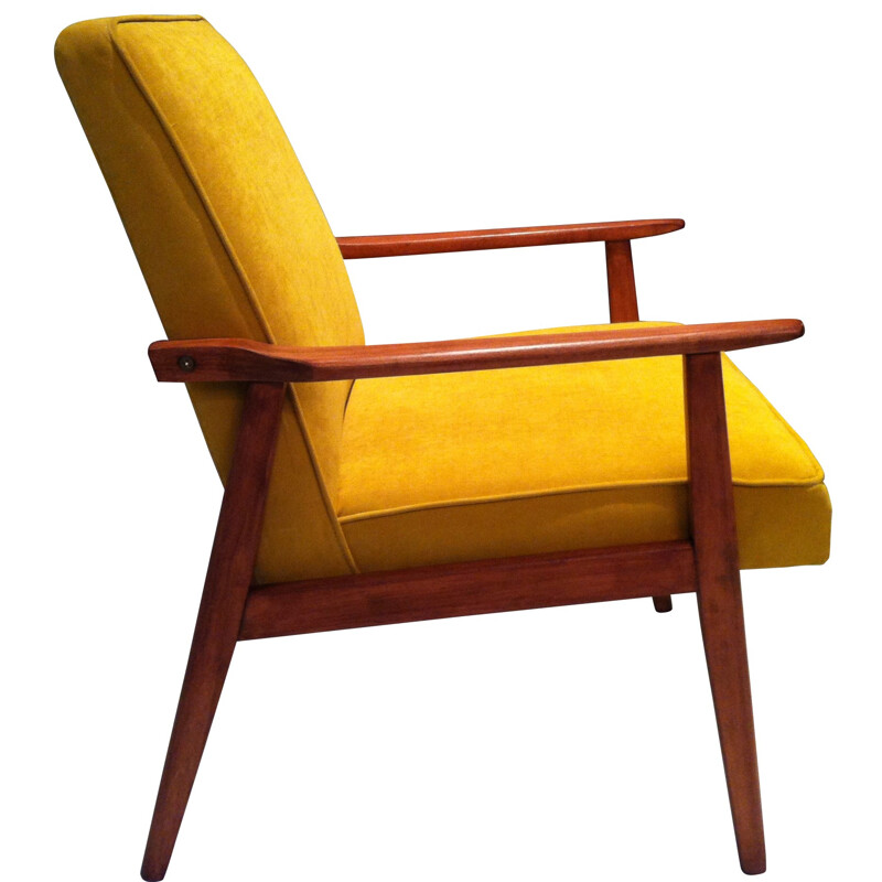 Yellow Soviet armchair model "300-190" - 1960s
