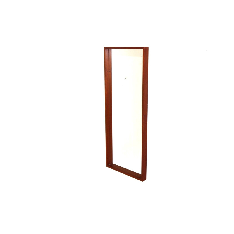 Vintage teak mirror by Glas and Trä, Sweden 1960