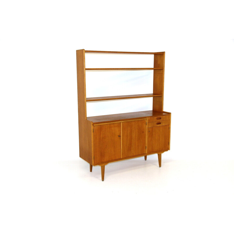 Vintage teak and oakwood desk, Sweden 1960