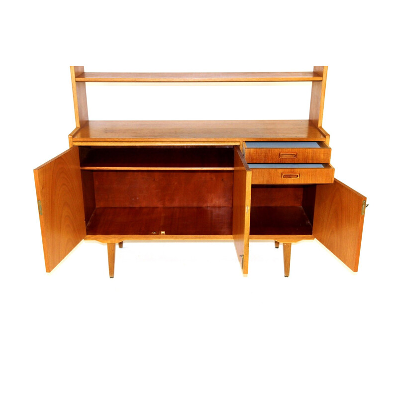 Vintage teak and oakwood desk, Sweden 1960