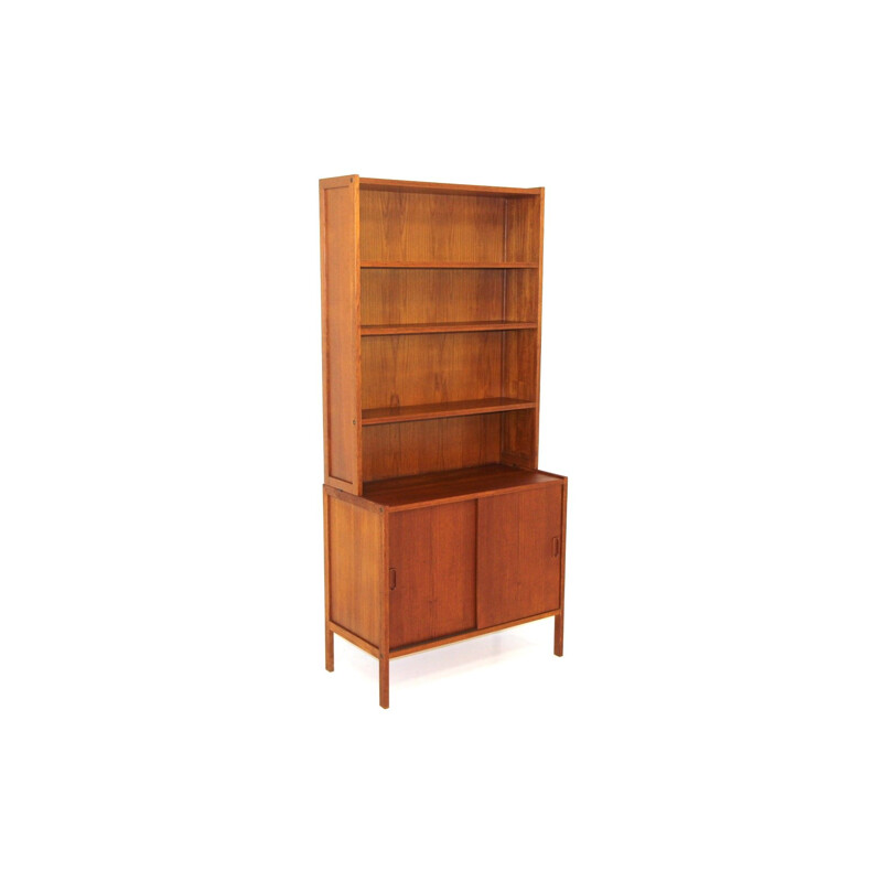 Vintage dark wood bookcase, Sweden 1960