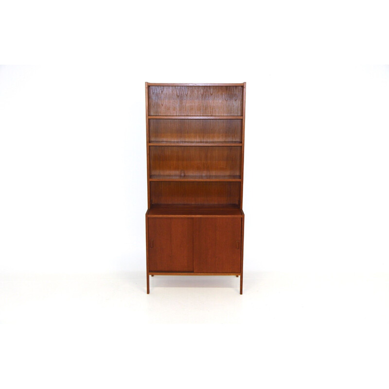 Vintage dark wood bookcase, Sweden 1960