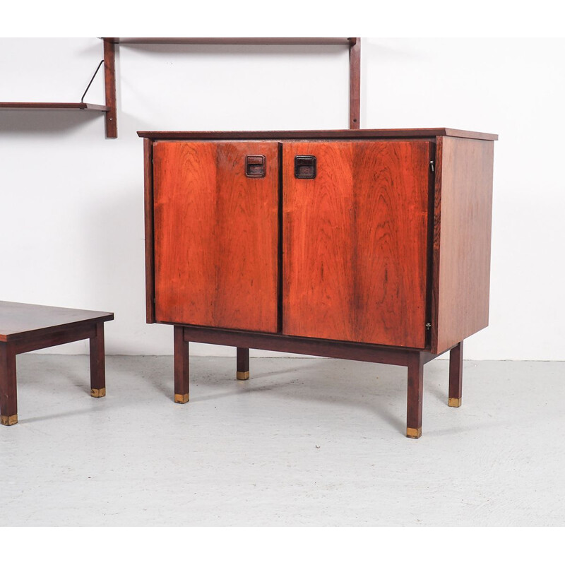 Modular vintage rosewood wall unit by Topform, 1960s