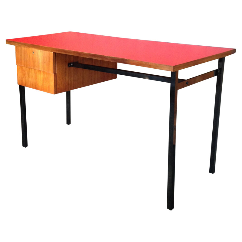 Desk with double sided box -  année 50