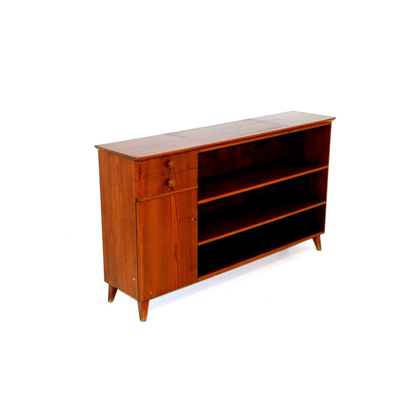 Vintage walnut console, Sweden 1950