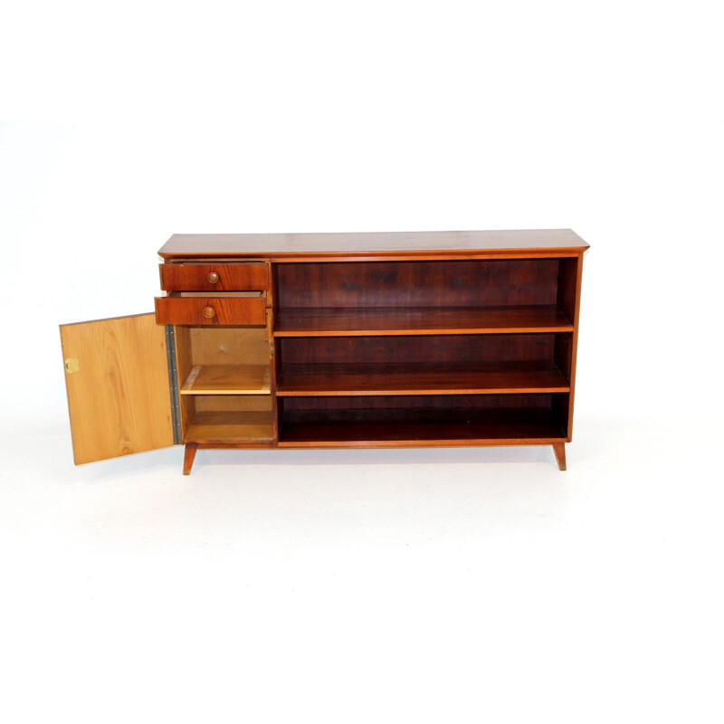 Vintage walnut console, Sweden 1950