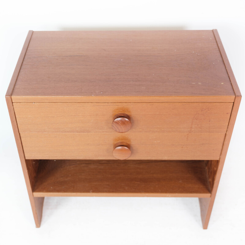 Vintage night stand with drawers in teak by PBJ Furniture, 1960s