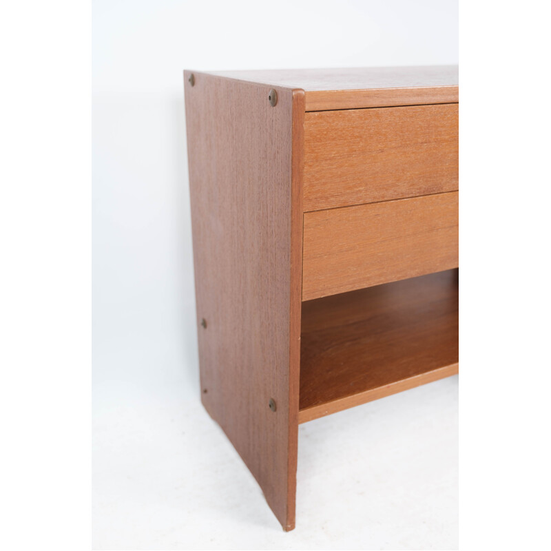 Vintage night stand with drawers in teak by PBJ Furniture, 1960s