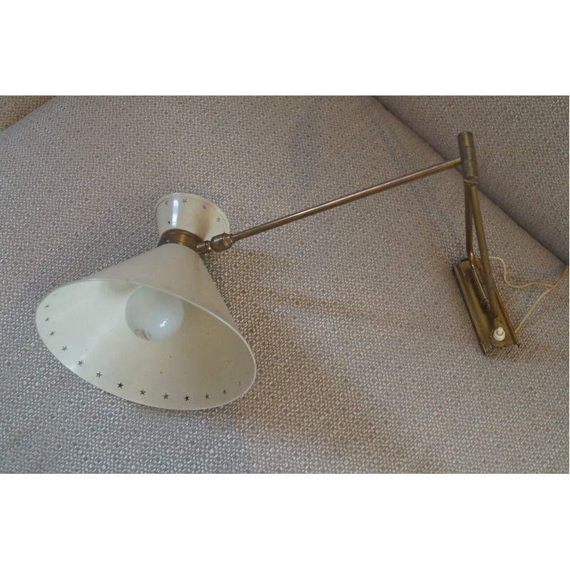 Vintage wall lamp by René Mathieu for Lunel, 1950