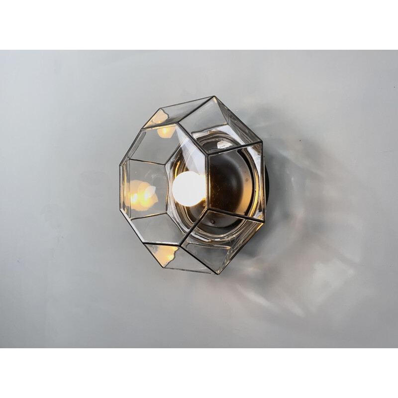 Vintage ceiling lamp (3072) octagonal by Hans-Agne Jakobsson for Glashütte Limburg, Germany 1960s