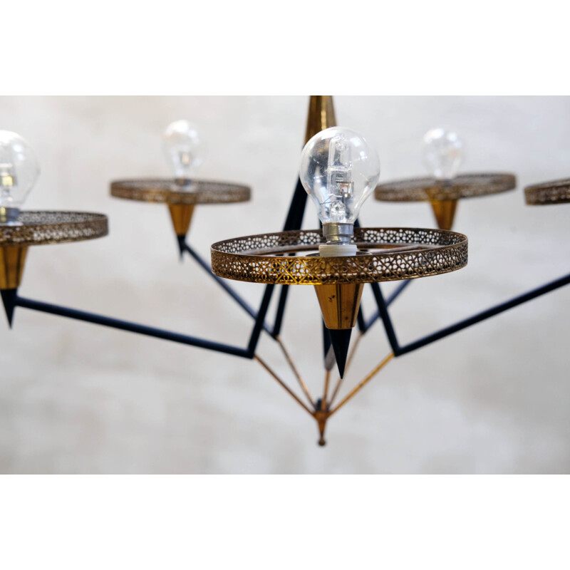 Mid century chandelier by Stilnovo, Italy 1950s