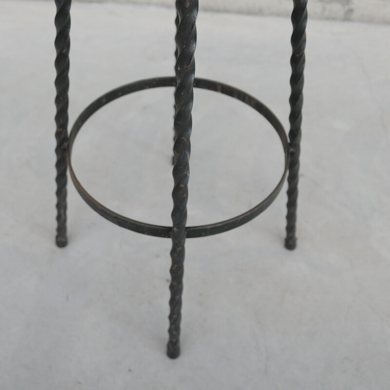 Set of 4 vintage iron bar stools, Holland 1970s