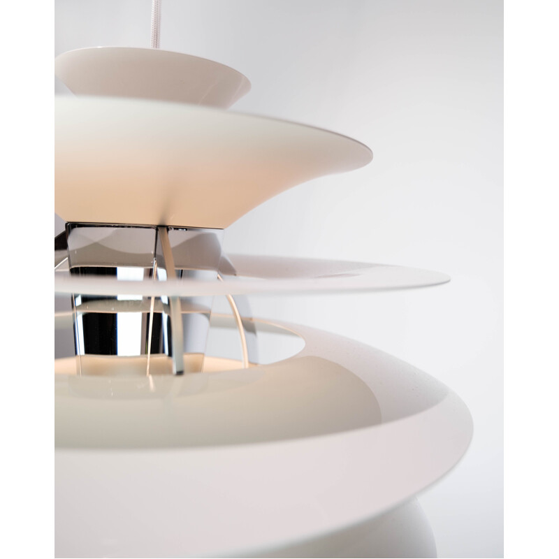 Vintage PH Snowball hanging lamp with white lacquered shades by Poul Henningsen for Louis Poulsen