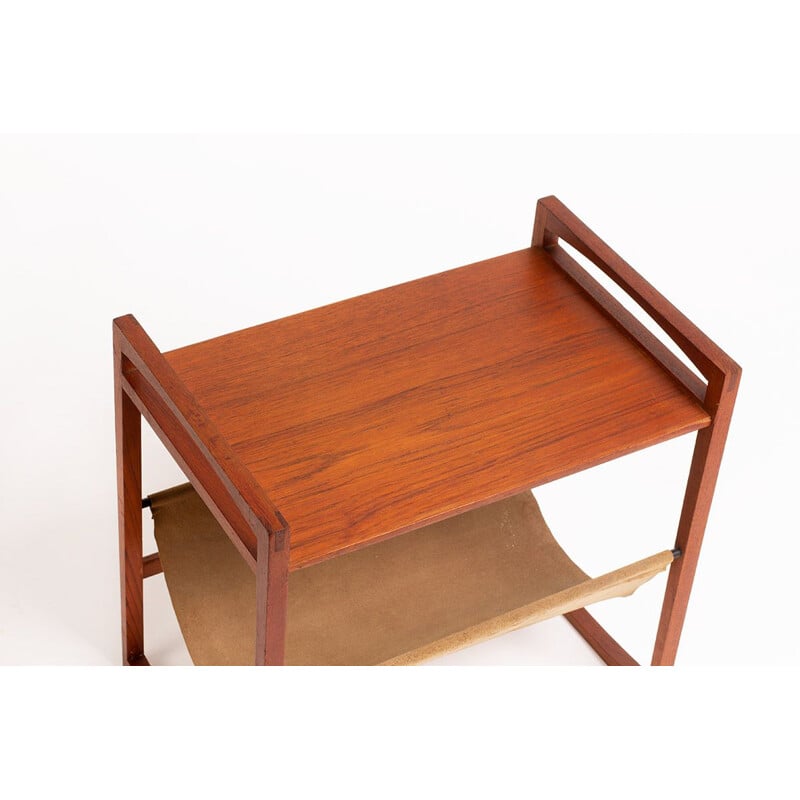 Mid century Danish teak magazine rack by Kai Kristiansen for Sika Mobler, 1960s