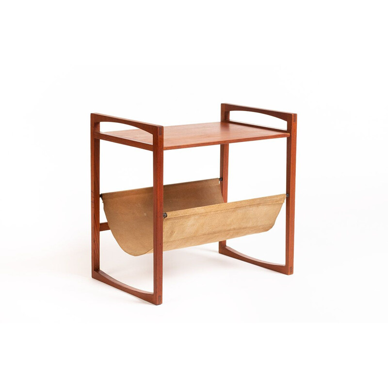 Mid century Danish teak magazine rack by Kai Kristiansen for Sika Mobler, 1960s