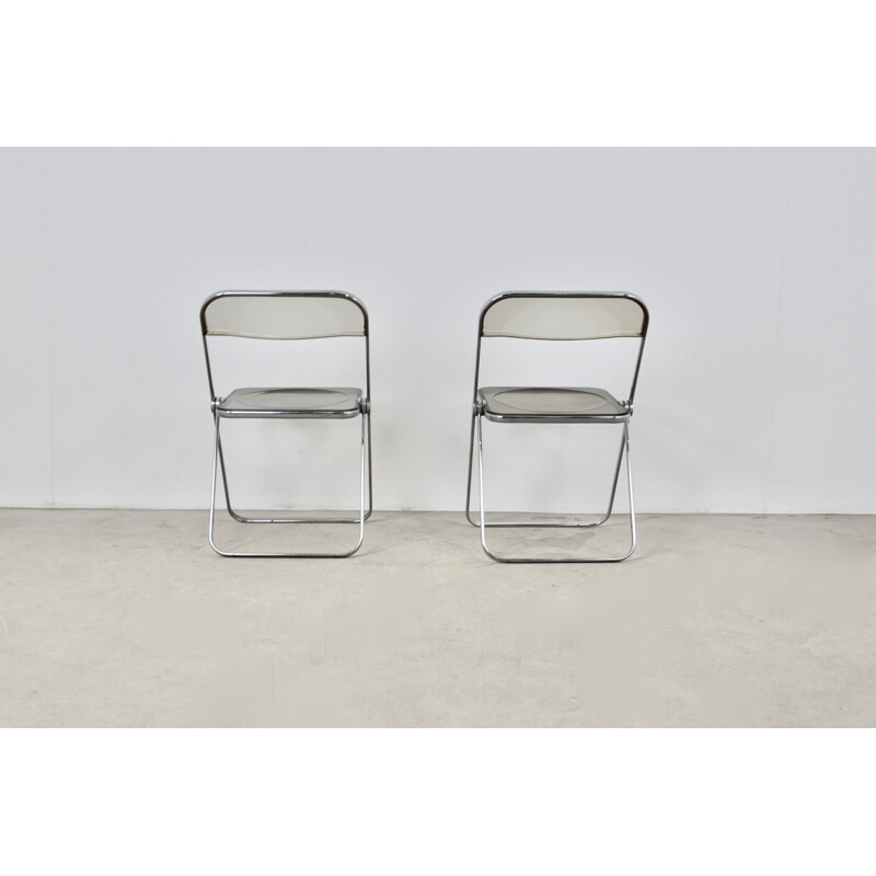 Paire de chaises pliantes vintage Plia par Giancarlo Piretti pour Castelli, 1970
